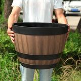 Whiskey Barrel Flower Pot